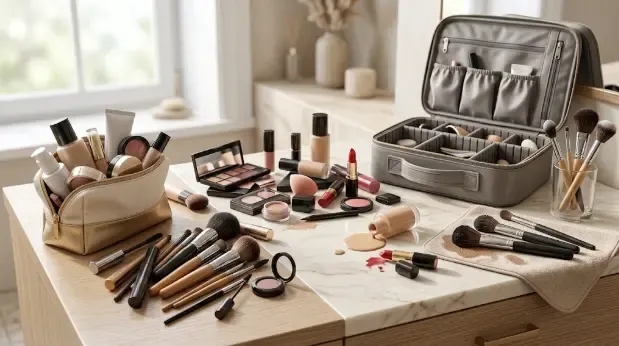 Errores frecuentes al organizar un neceser de maquillaje