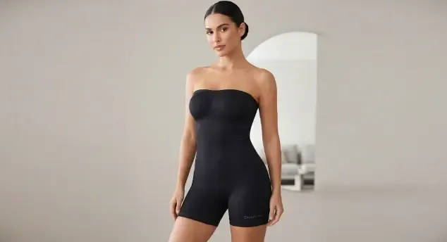 Body moldeador SHAPERX corto sin tirantes